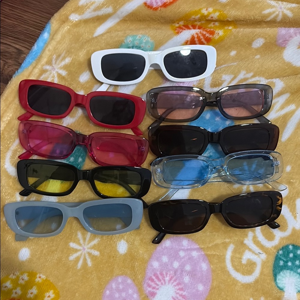 ROMWE Black and Pink Sunglasses Accessories